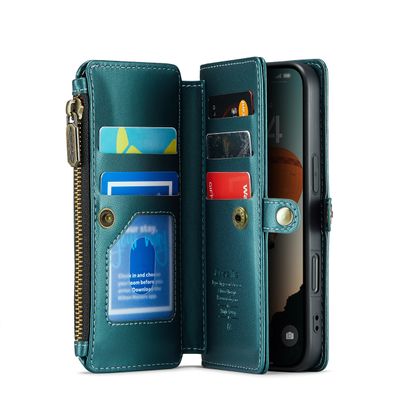 Caseme Case iPhone 16 - Crossbody Wallet Case - Green