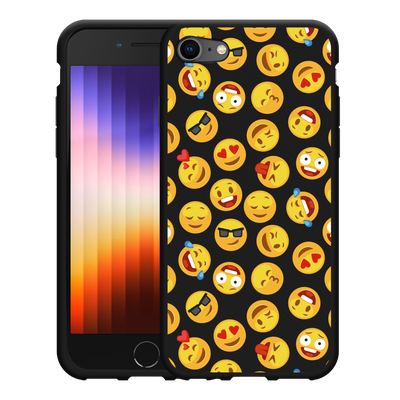 Cazy Hoesje Zwart geschikt voor iPhone 7/8 - Emoji