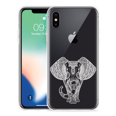 Cazy Hoesje geschikt voor iPhone X - Mandala Elephant