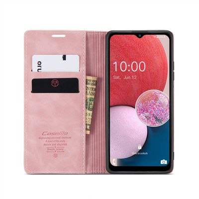 Samsung Galaxy A13 Hoesje - CASEME Retro Wallet Case - Roze