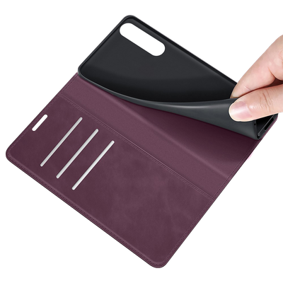 Cazy Wallet Magnetic Hoesje geschikt voor Sony Xperia 10 V - Paars