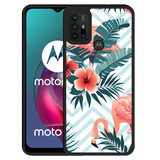 Hardcase hoesje geschikt voor Motorola Moto G10 - Flamingo Flowers