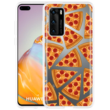 Hoesje geschikt voor Huawei P40 - Pizza Party