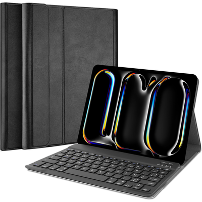 Cazy Hoes met Toetsenbord geschikt voor iPad Pro 11 2024 (5th Gen) - Azerty indeling - Zwart