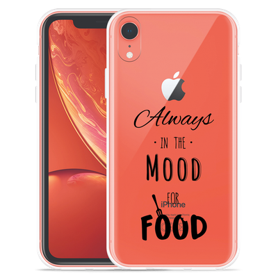 Cazy Hoesje geschikt voor iPhone Xr - Mood for Food Black