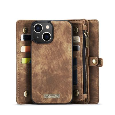 Caseme Case iPhone 13 - Multifunctional Wallet - Brown