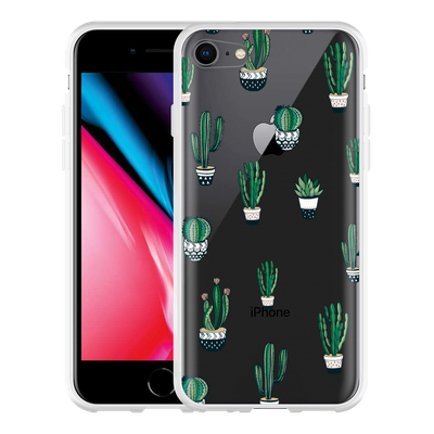Cazy Hoesje geschikt voor iPhone 8 - Green Cactus