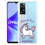 Hoesje geschikt voor Oppo A57s - Born to be a Unicorn