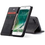 Hoesje geschikt voor iPhone 7/8/SE 2020/2022 - CASEME Retro Wallet Case - Zwart