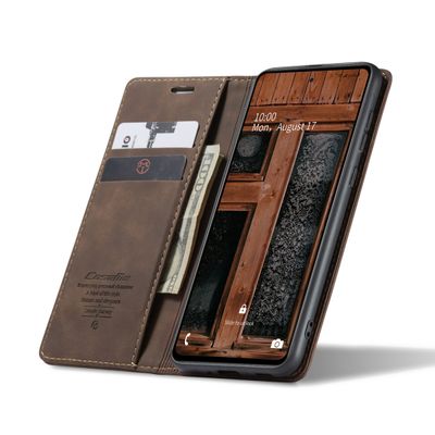 CASEME Samsung Galaxy A73 Retro Wallet Case - Coffee