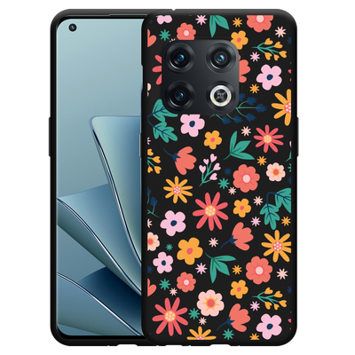 Cazy Hoesje Zwart geschikt voor OnePlus 10 Pro - Always have flowers