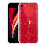 Hoesje geschikt voor iPhone SE 2020 - Red Leaves Pattern