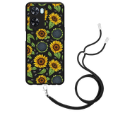 Hoesje met Koord Zwart geschikt voor Oppo A57s - Sunflowers