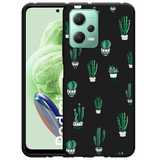 Hoesje Zwart geschikt voor Xiaomi Redmi Note 12 Green Cactus
