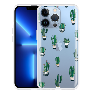 Cazy Hoesje geschikt voor iPhone 13 Pro - Green Cactus