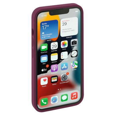 Hama MagCase Finest Feel Pro Cover Hoesje geschikt voor Apple iPhone 13 - Compatibel met Magasafe - TPU materiaal - Zijdezacht afwerking - Krasbestendig - Perfecte Pasvorm - Bordeaux
