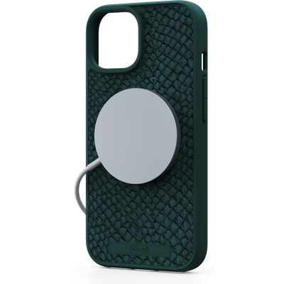 Njord Collections Salmon Leather Case iPhone 15 Case (Green) NA51SL02