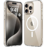 Soft TPU Hoesje geschikt voor iPhone 15 Pro Max - met Magnetische Ring - Transparant
