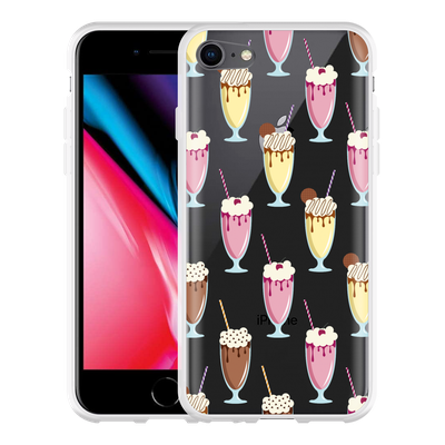 Cazy Hoesje geschikt voor iPhone 8 - Milkshakes