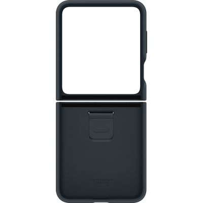 Samsung Hoesje geschikt voor Samsung Galaxy Z Flip5 - Siliconen Cover met Ring - Indigo