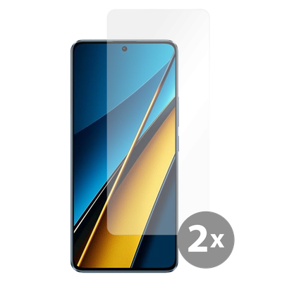 Cazy Tempered Glass Screen Protector geschikt voor Xiaomi Poco X6 - Transparant - 2 stuks