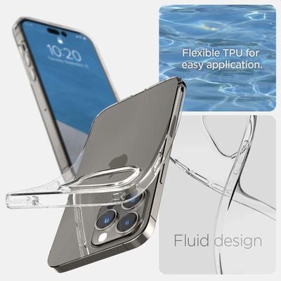 Spigen Liquid Crystal Case geschikt voor Apple iPhone 14 Pro Max Telefoonhoesje - Transparant