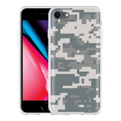 Cazy Hoesje geschikt voor iPhone 8 - Camouflage Digi