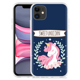 Hoesje geschikt voor iPhone 11 - Sweet Unicorn