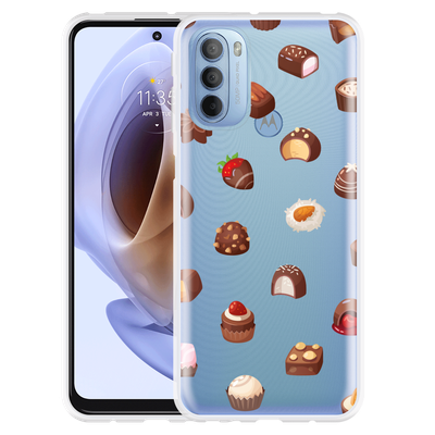 Cazy Hoesje geschikt voor Motorola Moto G41 - Chocolates