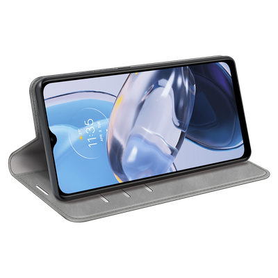Cazy Wallet Magnetic Hoesje geschikt voor Motorola Moto E22/E22i - Grijs