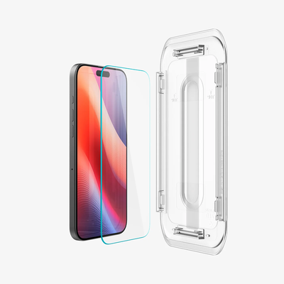 Spigen Screenprotector geschikt voor iPhone 16 Pro - Tempered Glas met Montage 2 stuks - Transparant