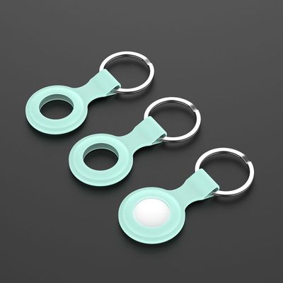 Cazy Hoesje geschikt voor Apple AirTag - Sleutelhanger - Mint - 4 stuks