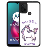 Hardcase hoesje geschikt voor Motorola Moto G10 - Born to be a Unicorn