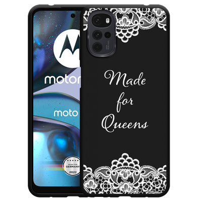 Cazy Hoesje Zwart geschikt voor Motorola Moto G22 - Made for queens
