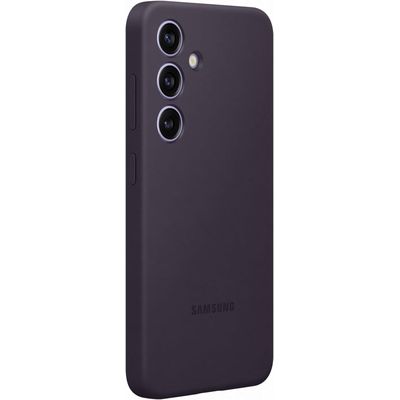 Samsung Hoesje geschikt voor Galaxy S24 - Siliconen Case - Donkerpaars