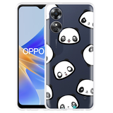 Hoesje geschikt voor Oppo A17 Panda Emotions