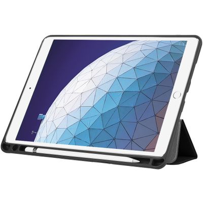 Cazy TriFold Hoes met Penhouder geschikt voor iPad Air (3th Gen) 2019 - Zwart
