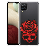 Hoesje geschikt voor Samsung Galaxy A12 - Red Skull
