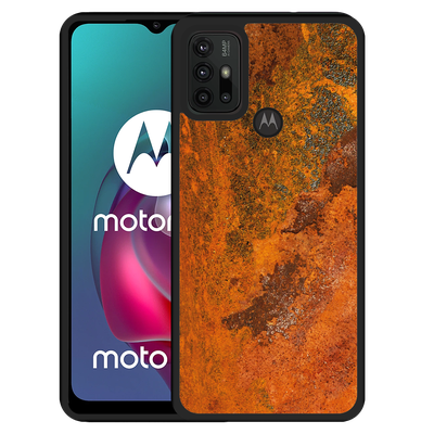Cazy Hardcase hoesje geschikt voor Motorola Moto G10 - Roestig Metaal