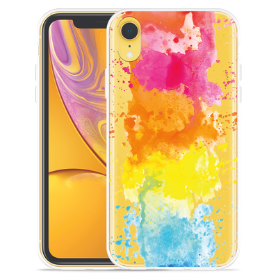 Cazy Hoesje geschikt voor iPhone Xr - Color Splatters