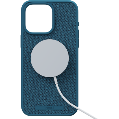 Njord Collections Fabric Hoesje geschikt voor iPhone 15 Pro Max - Premium Stof - 100% gerecycled materiaal - Deep Sea