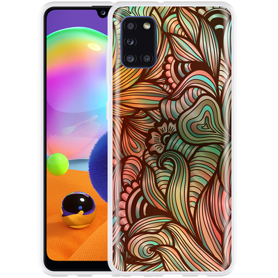 Cazy Hoesje geschikt voor Samsung Galaxy A31 - Abstract Colorful