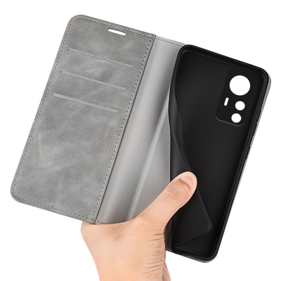 Cazy Wallet Magnetic Hoesje geschikt voor Xiaomi 12T/12T Pro - Grijs