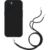 TPU Hoesje met Koord geschikt voor iPhone 15 - Zwart