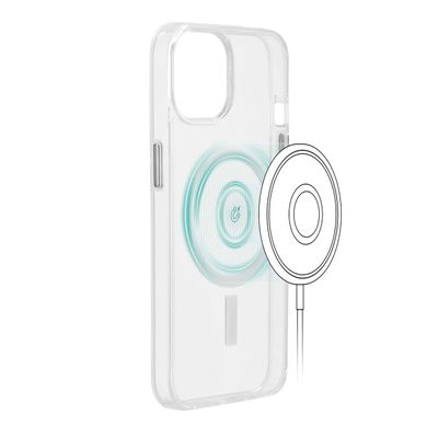 Hama MagCase Safety Cover Hoesje geschikt voor Apple iPhone 14 Plus - Met Magnetische Ring - Transparant