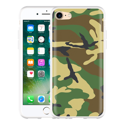 Cazy Hoesje geschikt voor iPhone 7 - Camouflage Green