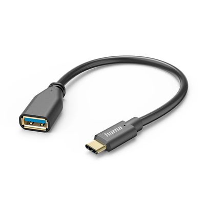Hama USB-C naar USB-A OTG Data Converter - 15cm - Zwart