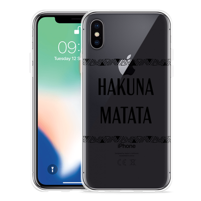Cazy Hoesje geschikt voor iPhone Xs - Hakuna Matata black