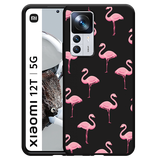 Hoesje Zwart geschikt voor Xiaomi 12T/12T Pro - Flamingo