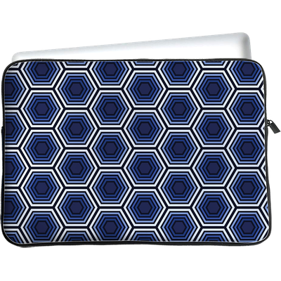 Cazy Tablet Sleeve geschikt voor iPad Air 2022 (5th Gen) - Blauwe Hexagons